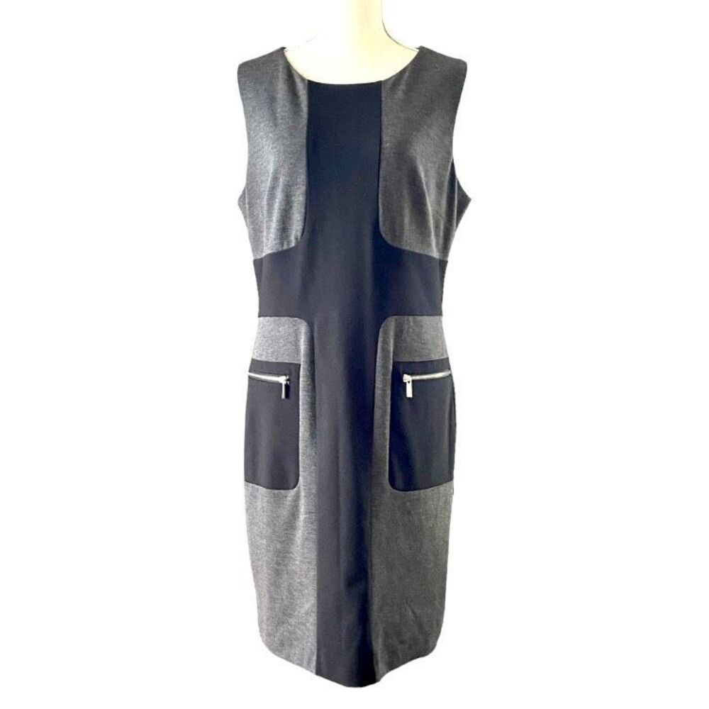 Sharagano Gray Black Office Chic Dress 12
